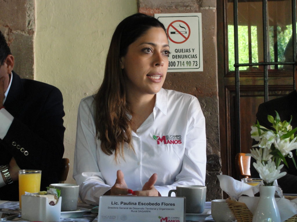 Paulina Escobedo,  Directora general de Desarrollo Territorial y Organización Rural de la Secretaría de Agricultura, Ganadería, Desarrollo Rural y Pesca (SAGARPA)