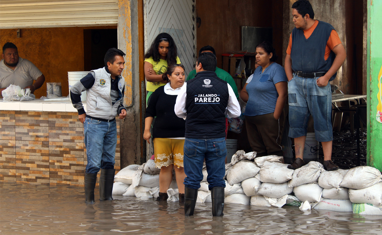 Lluvias afectan a 33 viviendas en Querétaro Capital