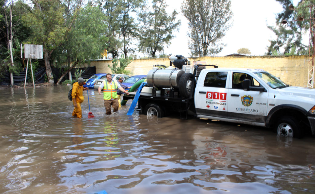 Lluvias afectan a 33 viviendas en Querétaro Capital.