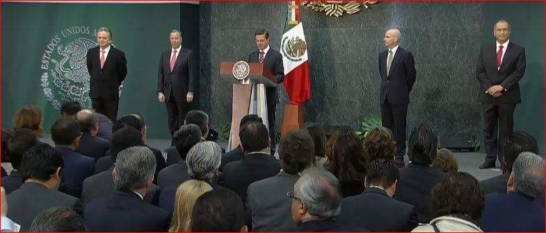 el presidente de la República, Enrique Peña Nieto, anunció cambios en su gabinete presidencial