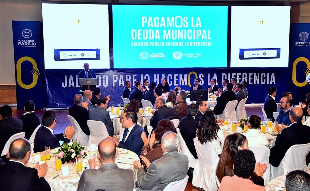 Municipio de Querétaro liquida deuda pública por 173 mdp.