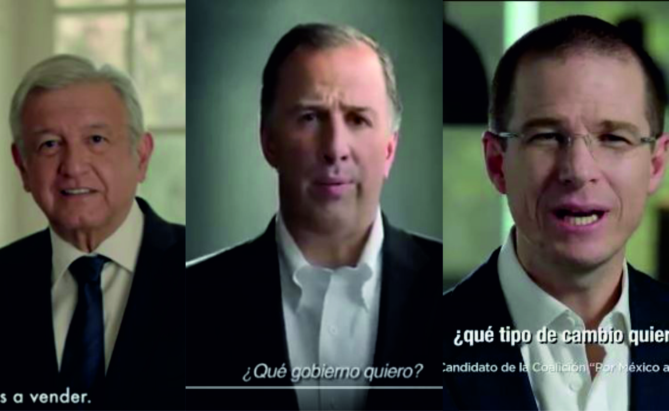 AMLO, Meade y Anaya tienen listos sus spots para campaña