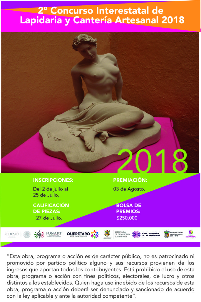 Lanzan la convocatoria para el Concurso Interestatal de Lapidaria y Cantera 2018
