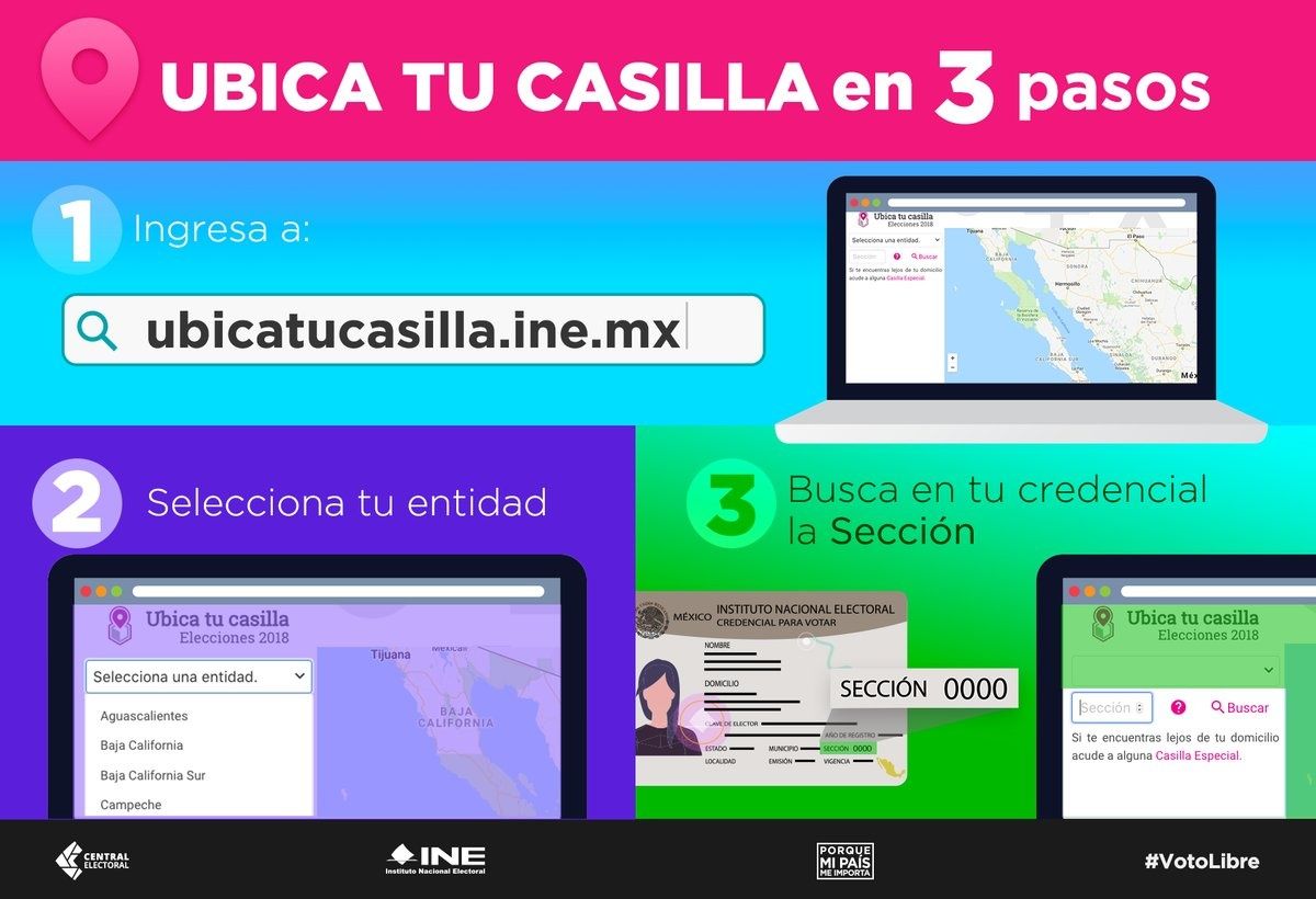 ¿Dónde votar? El INE publica guía para ubicar de manera sencilla tu casilla de votación