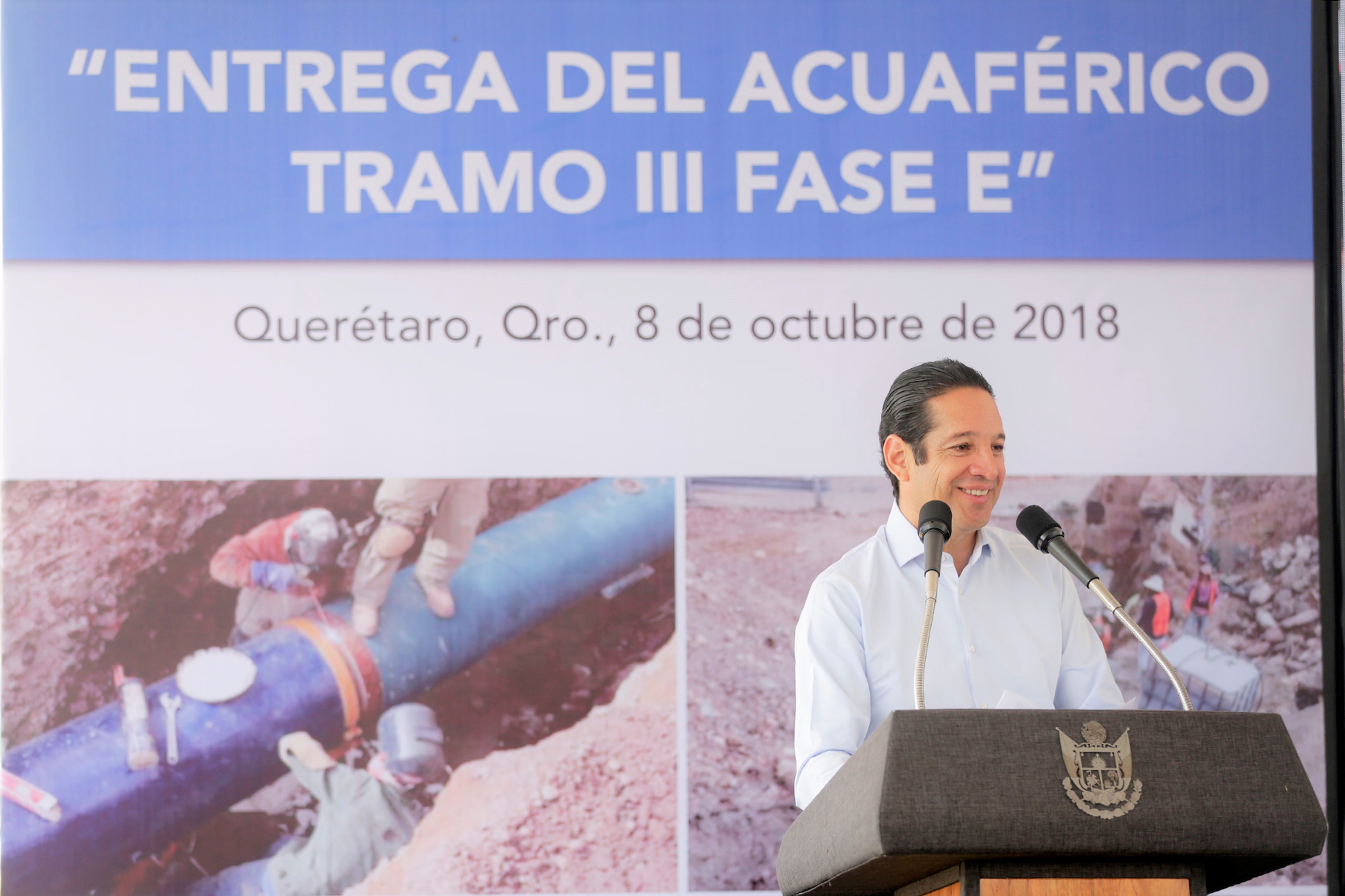 El Gobernador Francisco Domínguez entrega la obra del acuaférico III en Querétaro Capital