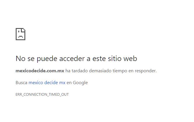 Se cae portal mexicodecide.com.mx en primer día de consulta sobre construcción del Nuevo Aeropuerto