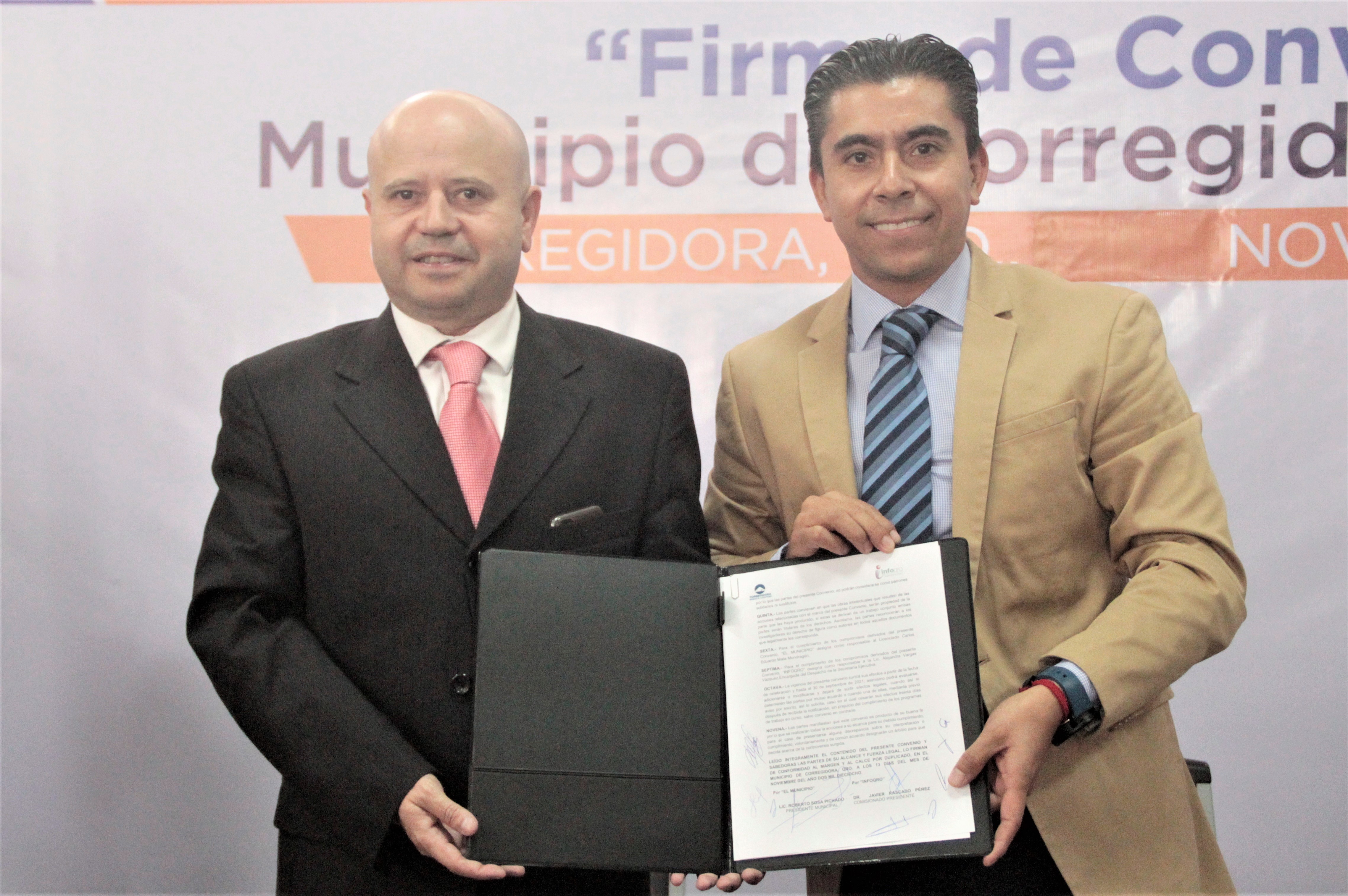 Corregidora e INFOQRO firman convenio de colaboración.