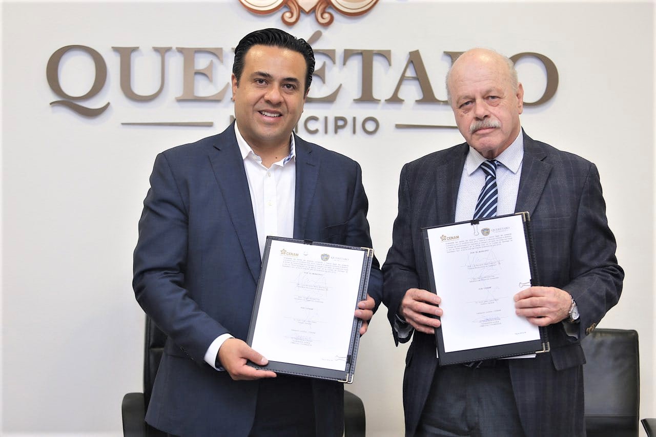 El Presidente Municipal de Querétaro firmó un convenio de coordinación con el Centro Nacional de Metrología .