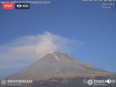 El Volcán Popocatépetl se vuelve más peligroso