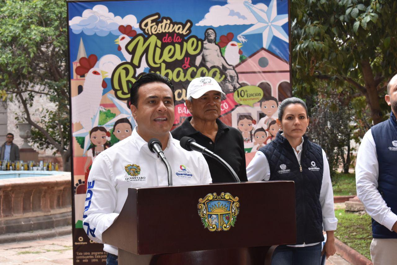 Luis Nava presenta la 10a edición del Festival de la Nieve y la Barbacoa de Hércules.