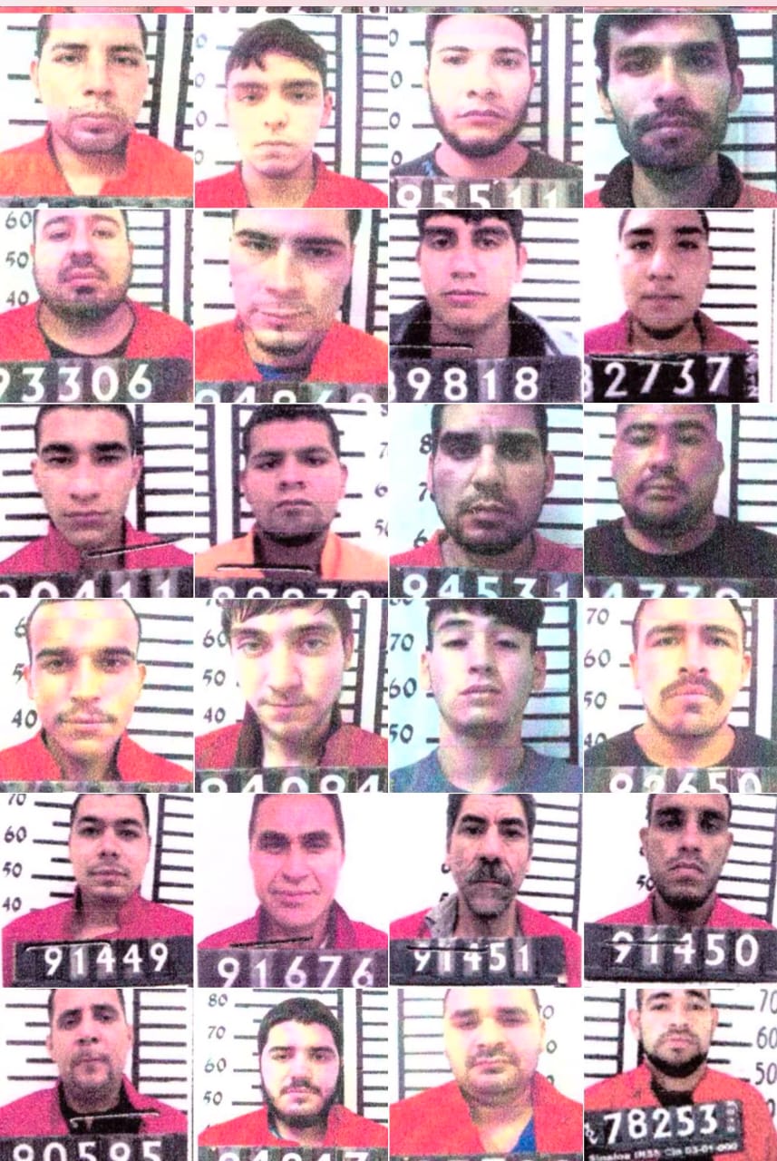 Difunden rostros de los reos que se fugaron del penal en Culiacán Sinaloa. Foto: Internet.