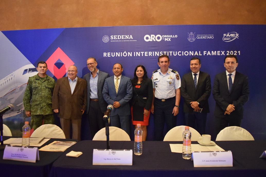 El Titular de la SEDESU Marco del Prete Tercero, encabezó la reunión para preparar la Feria Aeroespacial 2021.