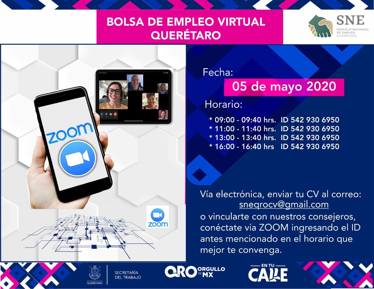 Querétaro pone en marcha bolsa de trabajo virtual.