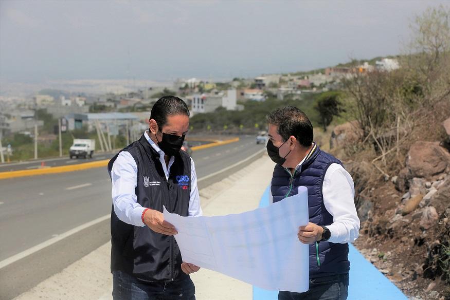 Supervisa el Gobernador Pancho Domínguez, obra de modernización de la Carretera Querétaro-Chichimequillas-