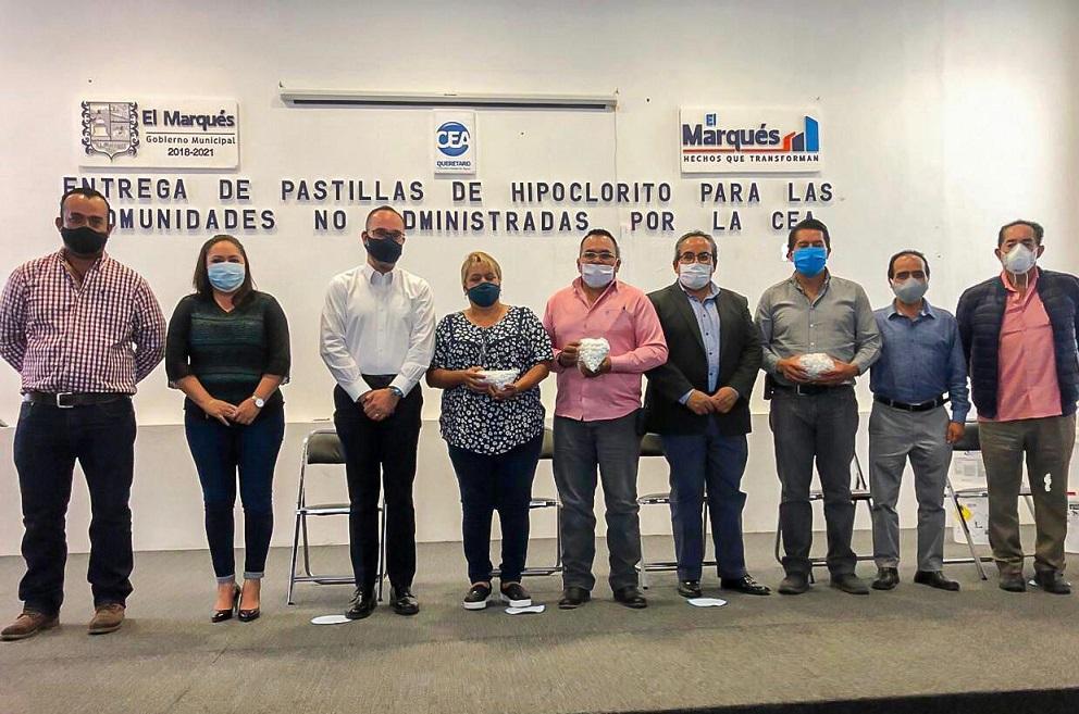 El Marqués refuerza medidas de desinfección del agua potable.