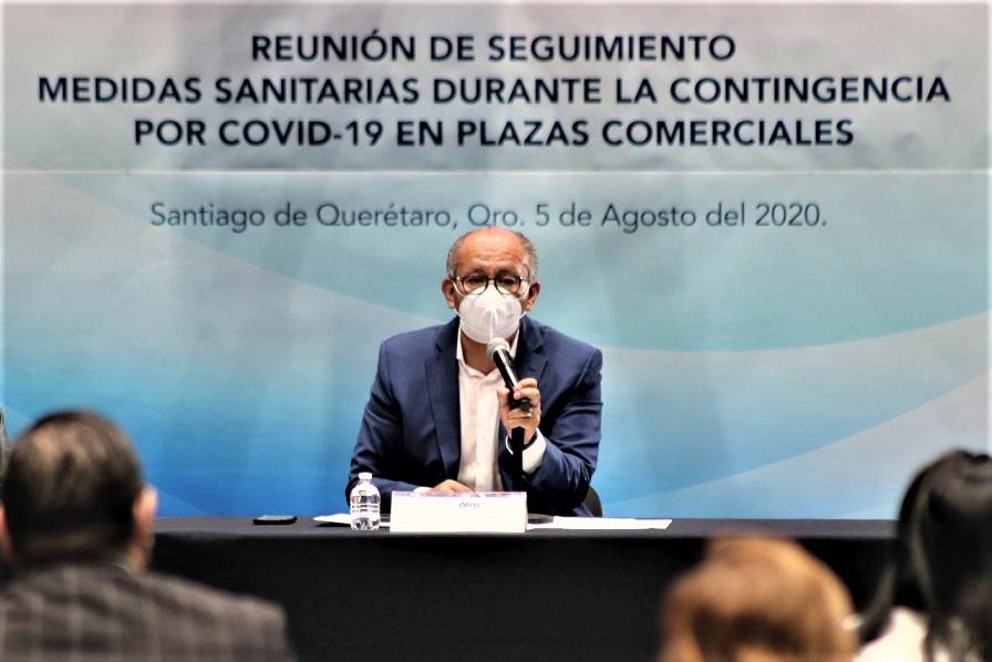 Piden a plazas comerciales de Querétaro reforzar medidas sanitarias ante COVID-19.