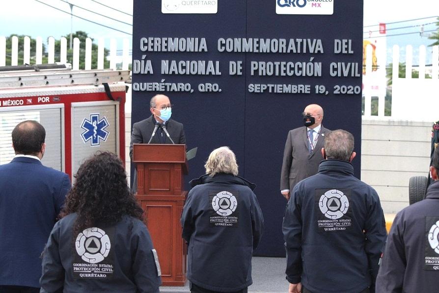 Querétaro conmemora el Día Nacional de Protección Civil.