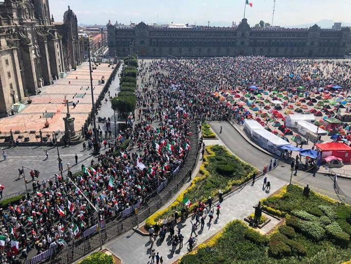 FRENA asegura que más de 100 mil participan en manifestación contra López Obrador en CdMx.