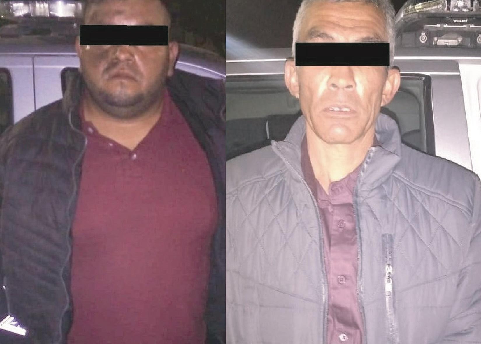 Policías de Pedro Escobedo detienen a dos hombres que robaron un tractocamión.
