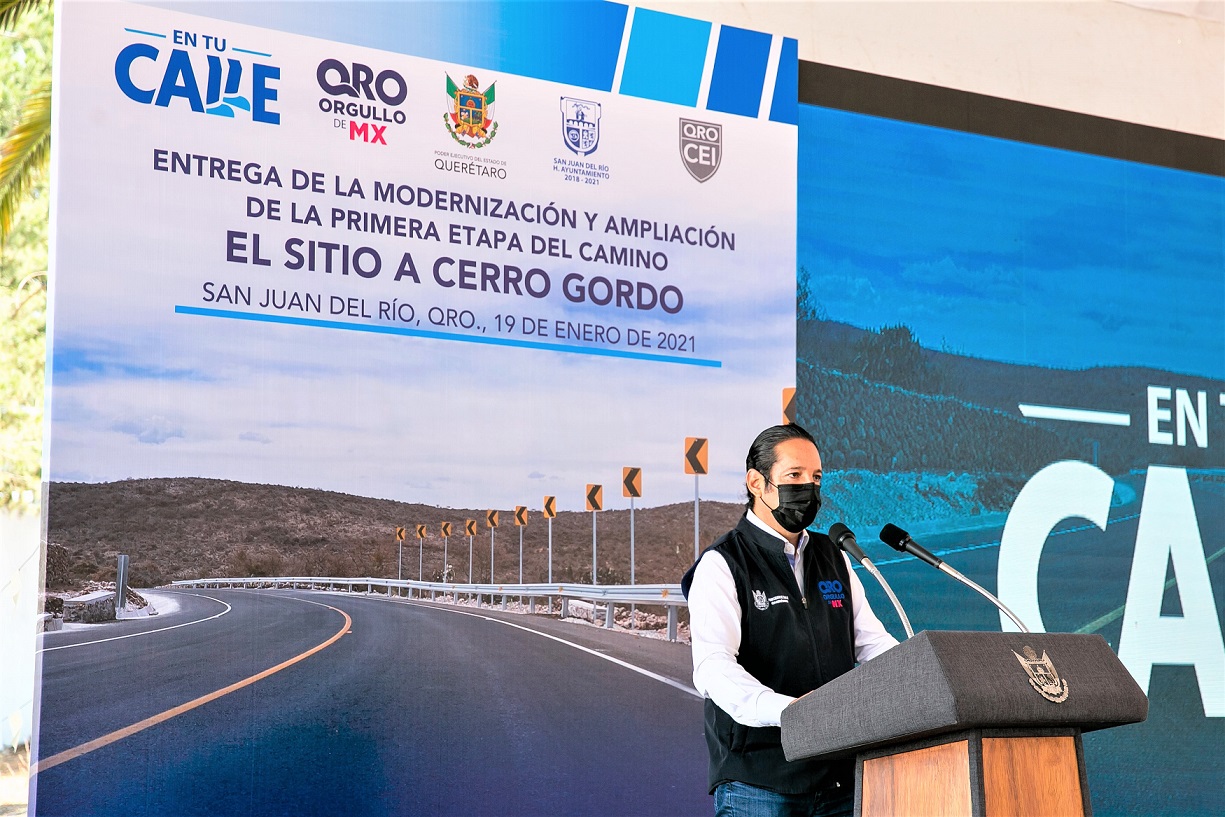 El Gobernador Pancho Domínguez entrega modernización y ampliación del camino El Sitio-Cerro Gordo en SJR
