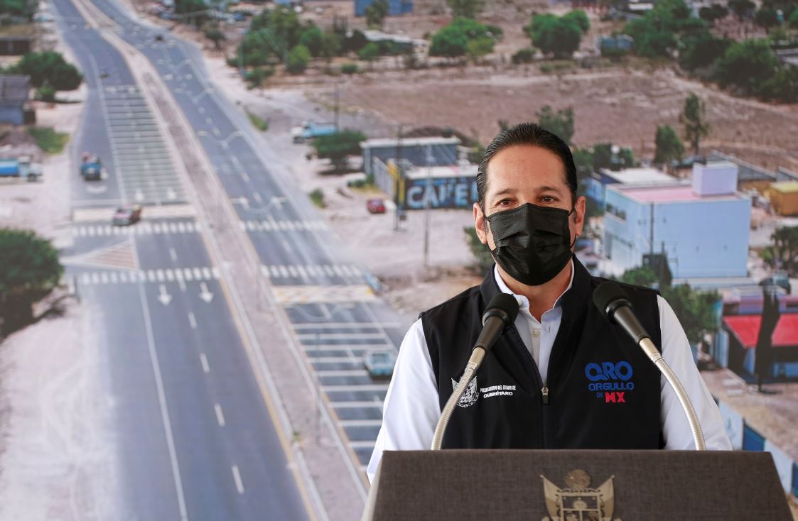 El Gobernador de Querétaro, Francisco Dominguez entregó a la ciudadanía la Modernización de la Carretera Estatal 413 La Cueva – Presa de Bravo