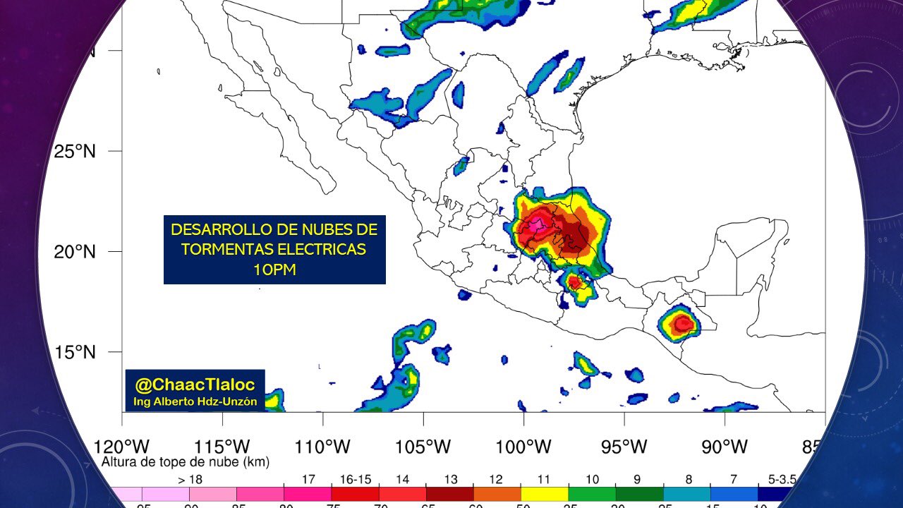 Pronostican tormentas eléctricas, vientos fuertes y granizo para 10 estados de México.