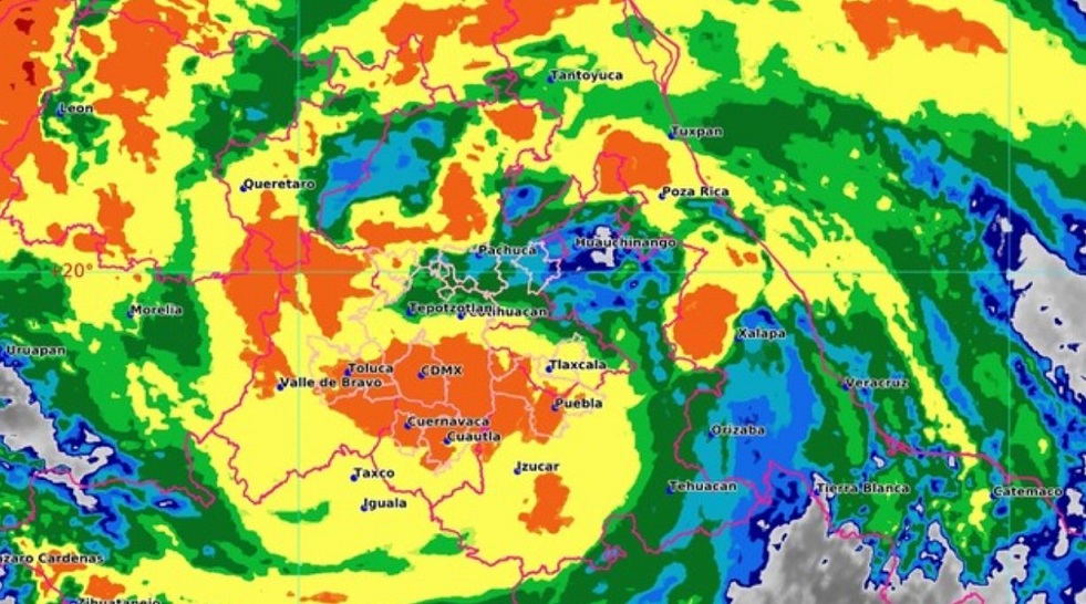 Huracán Grace provocará lluvias intensas en el Centro de México