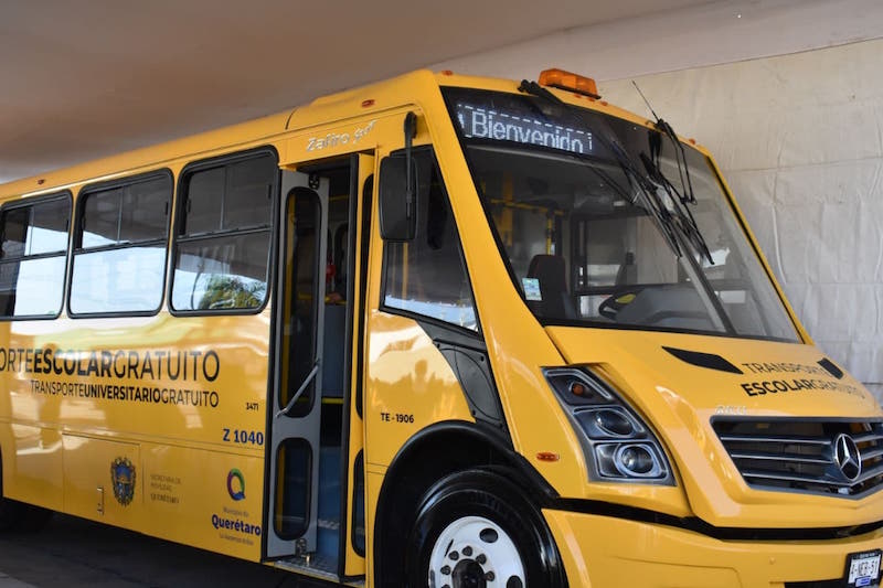 Municipio de Querétaro reanudará programa de transporte escolar gratuito.