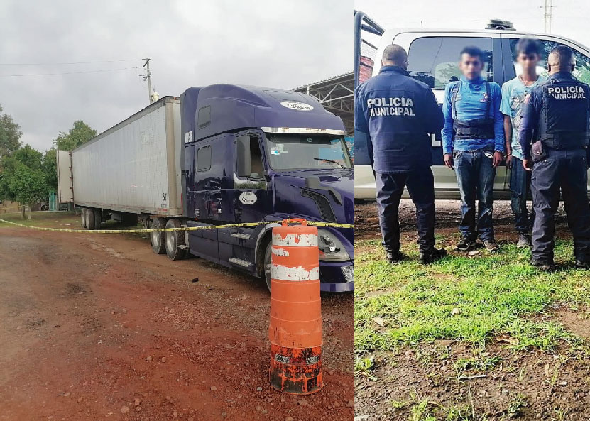 Policías de Huimilpan recupera tráiler robado en Lagunillas, Querétaro