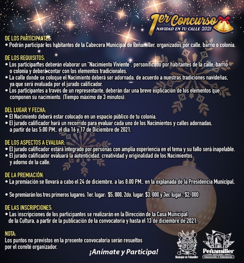 En Peñamiller Lanzan primer Concurso Navidad en Tu calle 2021.