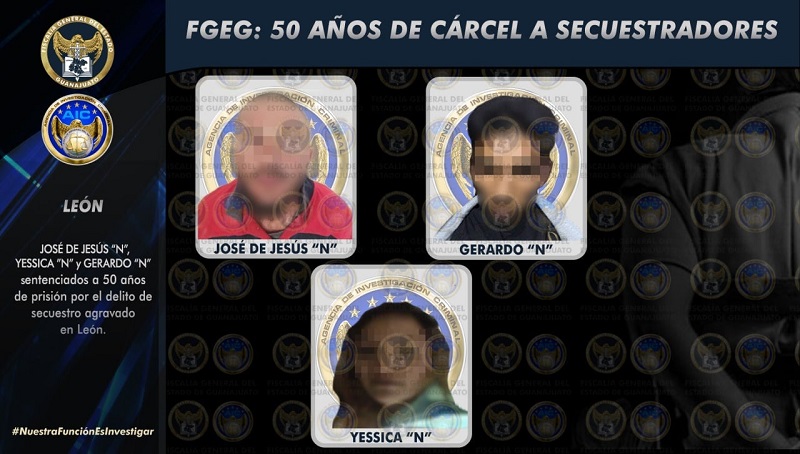 50 anos de carcel a secuestrados de un comerciante en Leon Guanajuato