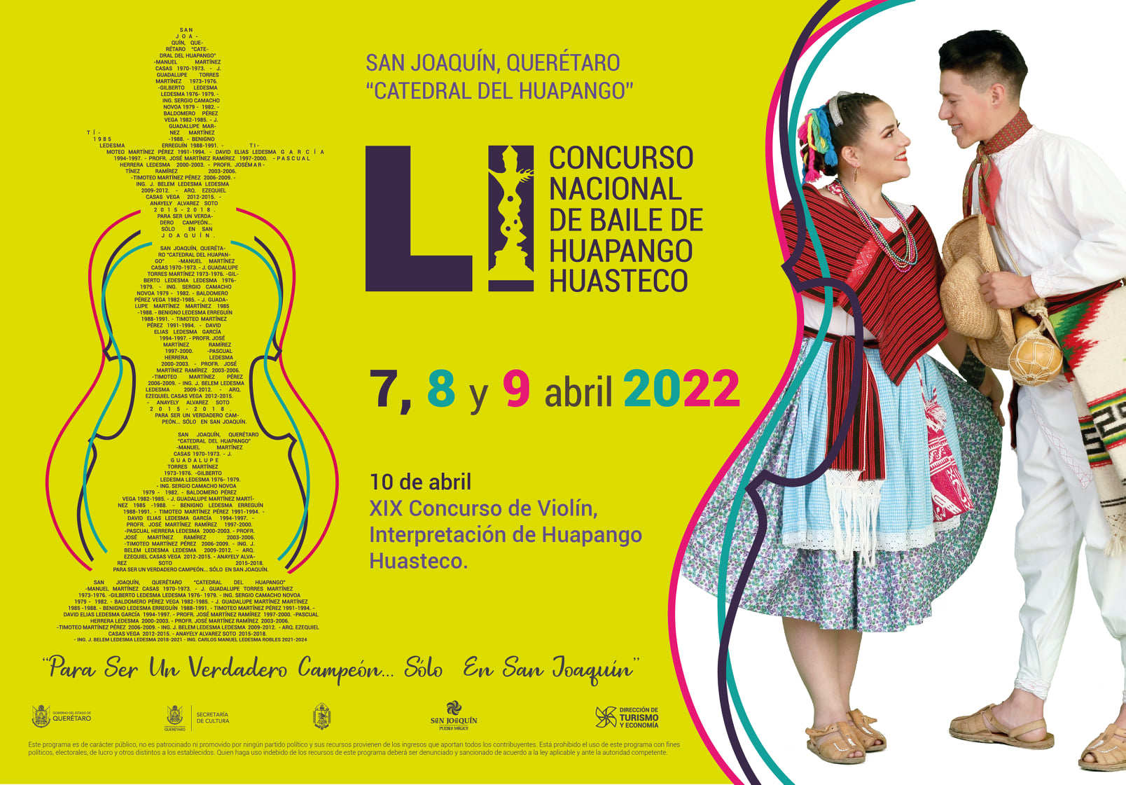 Preparan el 51 Concurso Nacional de Huapango Huasteco en San Joaquín