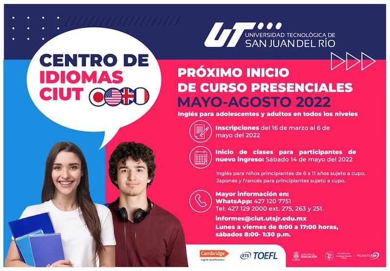 La UTSJR abre inscripciones para su centro de idiomas.