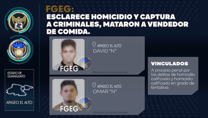 Caen presuntos asesinos de hombre que atendía Barbacoa el Muñeco en Apaseo el Alto.