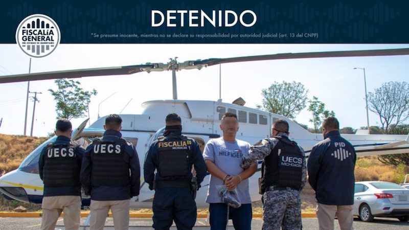 Fiscalía de Querétaro detiene a presunto responsable de secuestro buscado en Michoacán.