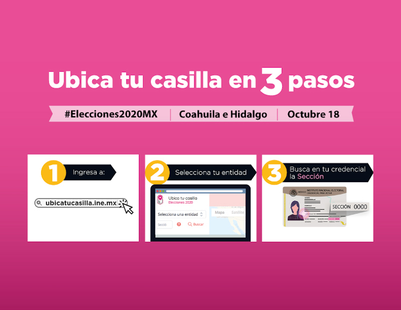 INE lanza Ubica tu Casilla ante elecciones en 6 Estados