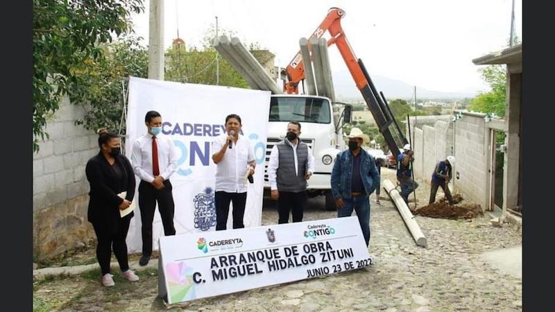 Inicia ampliación del servicio de energía eléctrica en Zituni, Cadereyta.