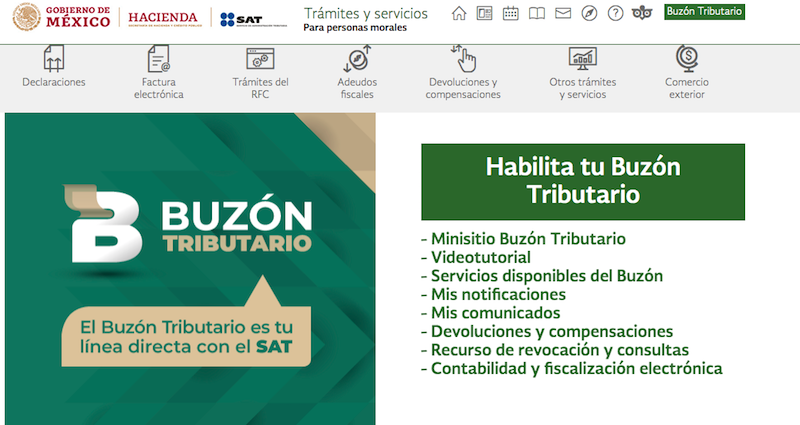 El SAT da prórroga para habilitar buzón tributario y otros trámites Fiscales