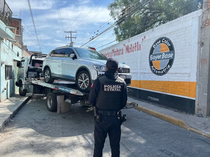 Policía Estatal de Querétaro desarticula banda dedicada el robo de vehículos en Corregidora.