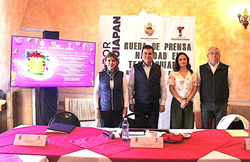 Presentan el Festival de la Navidad en Tequisquiapan 2022.