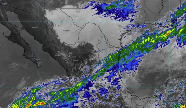 Sistema frontal ocasionara lluvias en al menos 7 estados del país.