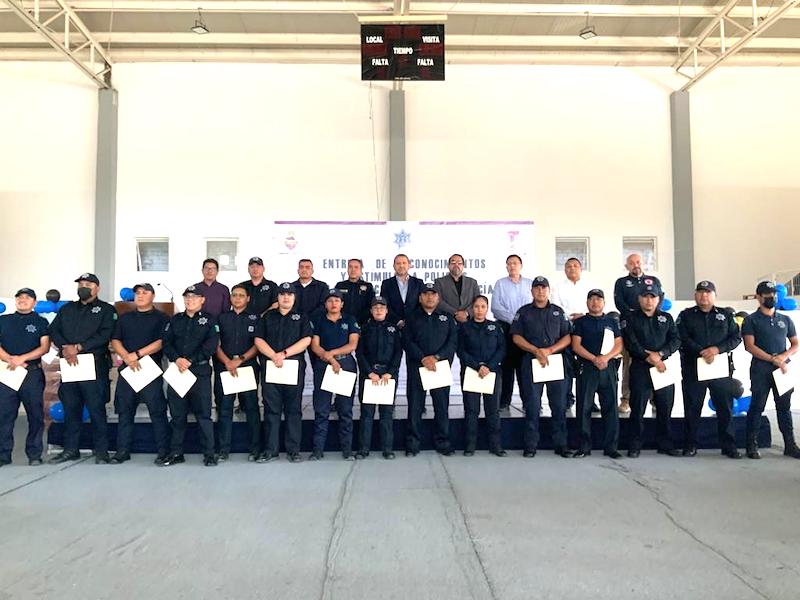 Autoridades Municipales en Tequisquiapan reconocieron a policías.