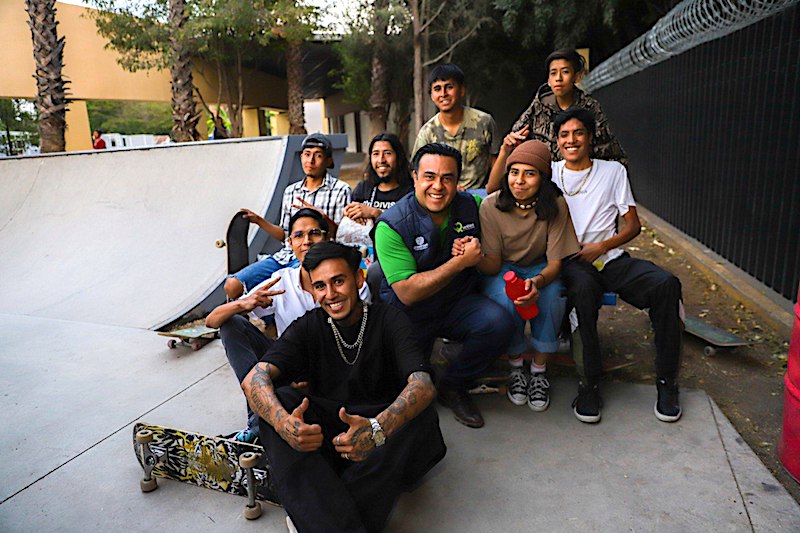 Supervisa Luis Nava el nuevo Skate Park en parque los Alcanfores Sur