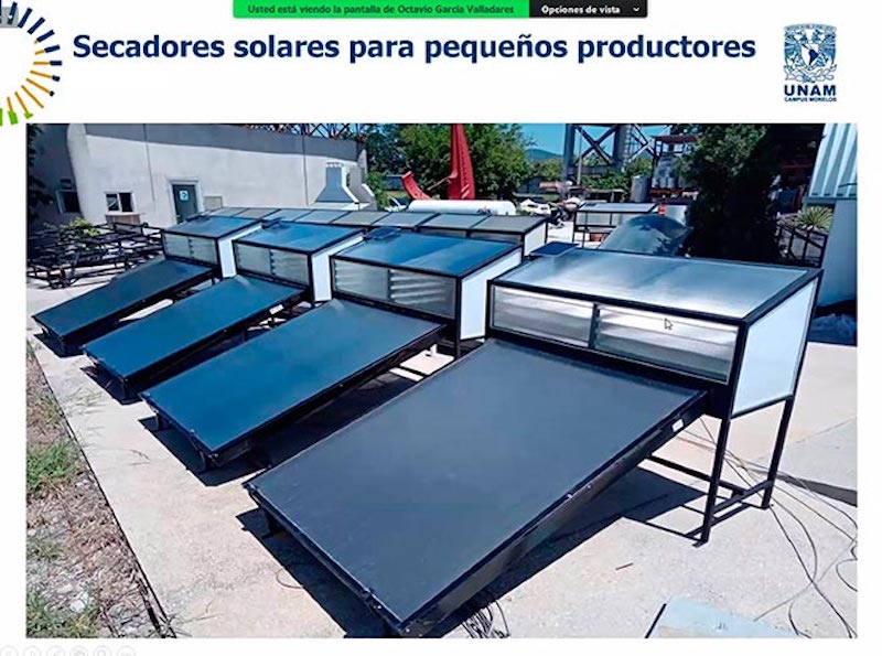 Científicos de la UNAM aplican método de secado solar para aprovechar alimentos.
