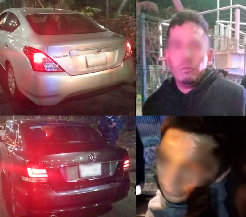 Recupera SSPM de Querétaro 2 autos robados y aprehenden a dos sujetos.