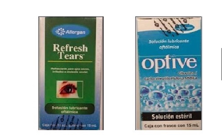 Lanza COFEPRIS alerta por falsificación de los productos Refresh Tears y Optive.