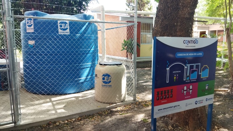 Recolectarán agua de lluvia en Secundaria de la Capital queretana.