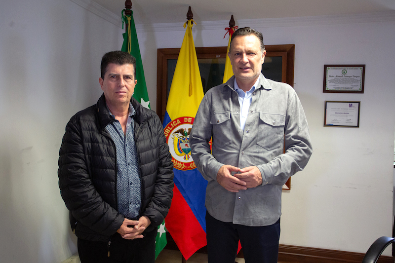 Mauricio Kuri se reúne con Gobernador de Risaralda en Colombia.