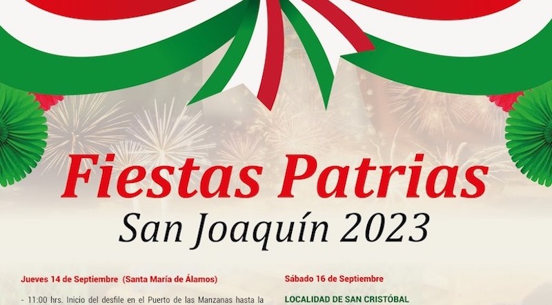 SanJoaquín: Este es el programa de Fiestas Patrias 2023.