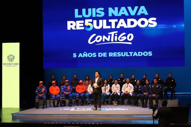 Luis Nava presenta balance de resultados en su 5to informe de gobierno.